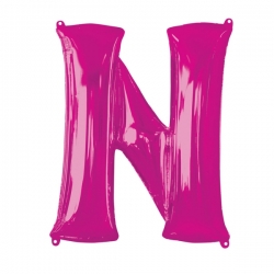 Balon foliowy litera N różowy 81 cm